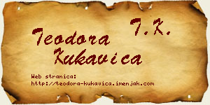 Teodora Kukavica vizit kartica